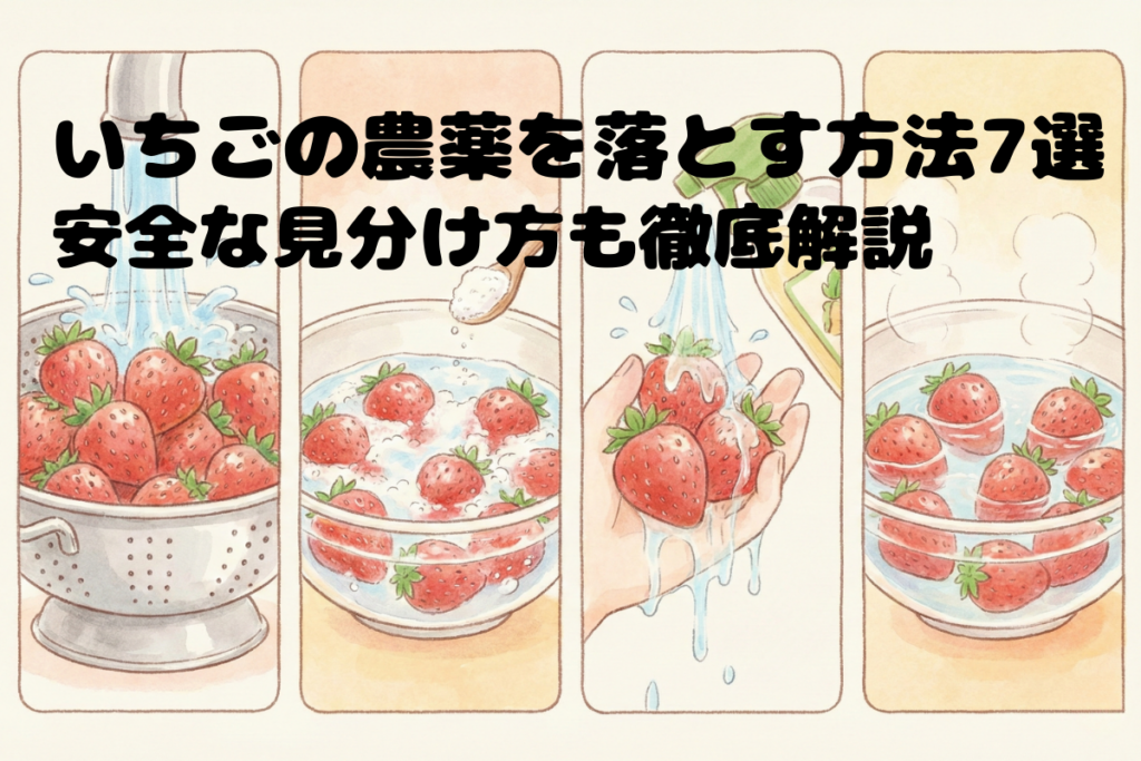 いちごの農薬を落とす方法と安全ないちごの見分け方
