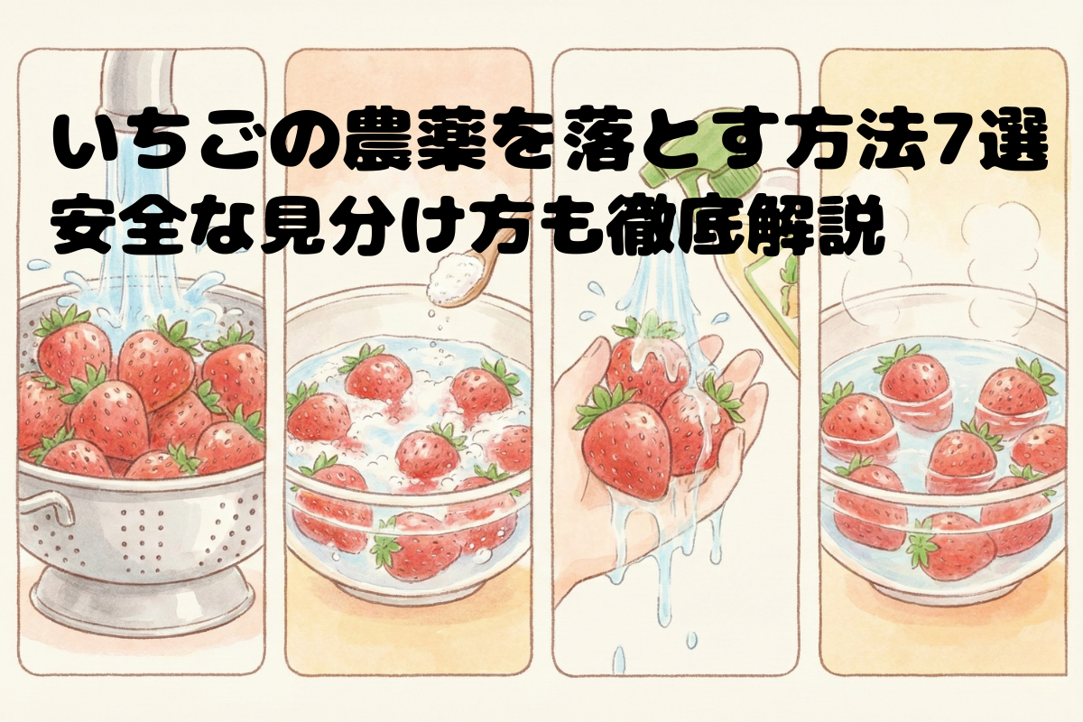 いちごの農薬を落とす方法と安全ないちごの見分け方