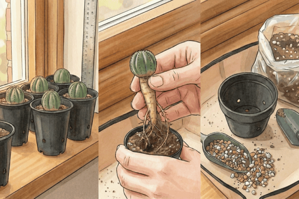 オベサ実生の植え替え時期と方法