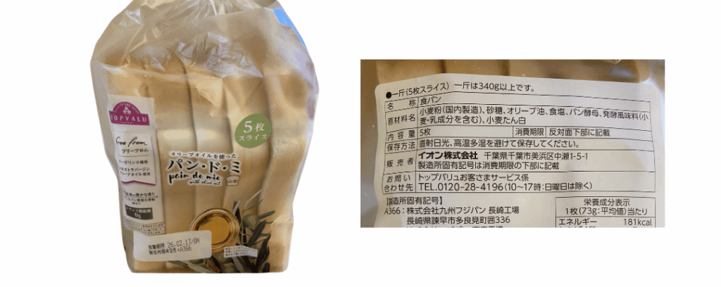 筆者が購入した食パンの写真